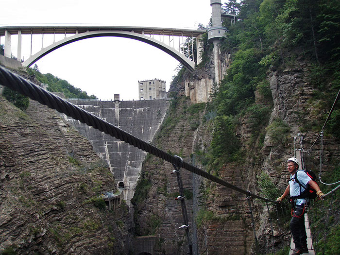 Via Ferrata du Barrage du Sautet, Corps